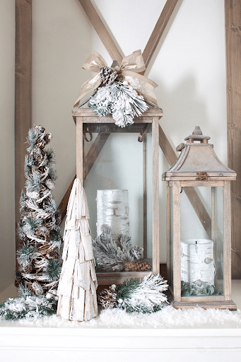 snow dusted decor