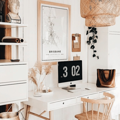 10 Macrame chandelier in home office