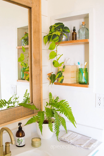 Unclutter Your Bathroom With a Niche Shelf