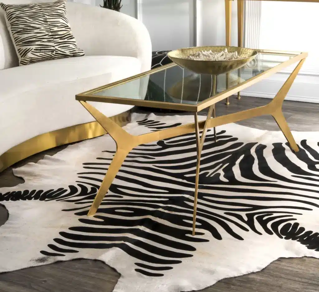 Zebra Cowhide Scandinavian Rugs