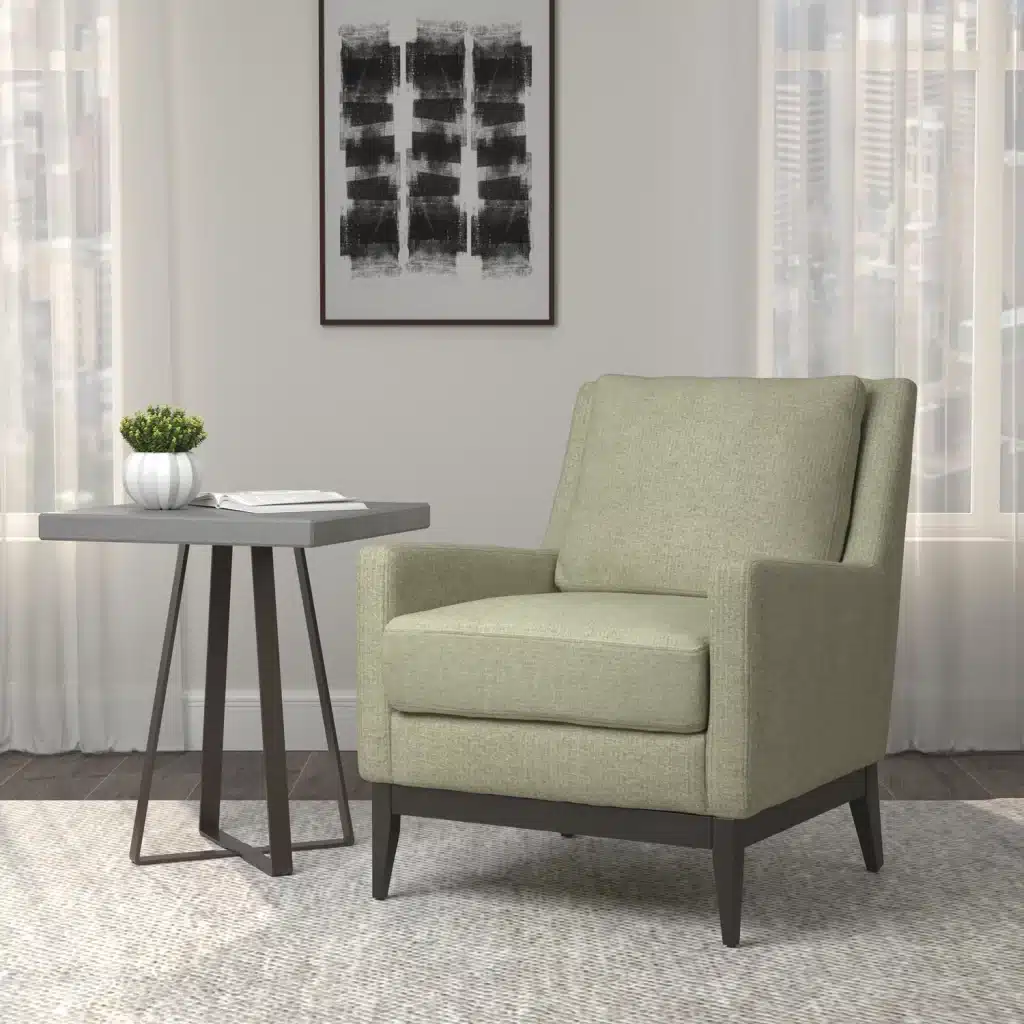 Sage green armchair