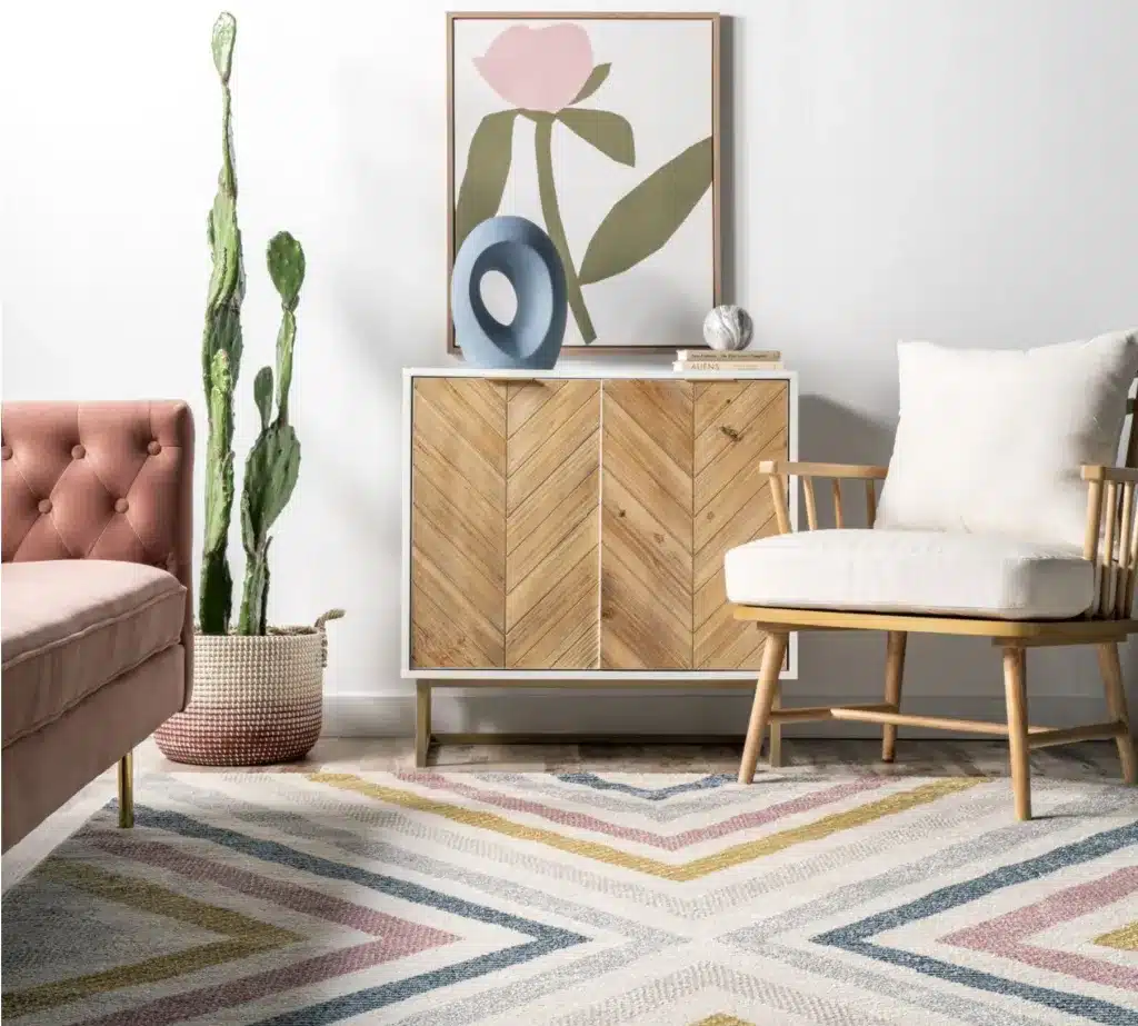 Chevron Scandinavian Area Rug