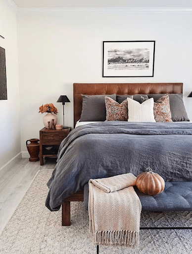 dark blue bedroom 