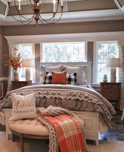 cozy fall bedroom 