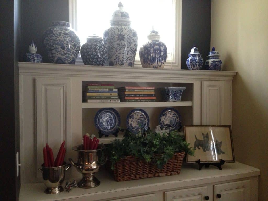 Ginger Jar Display on Room Shelves