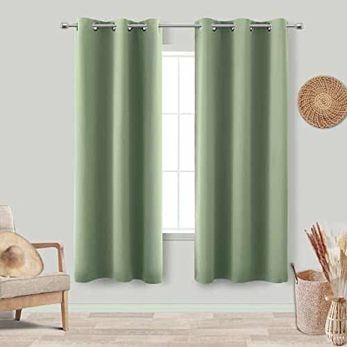 sage green blackout curtain