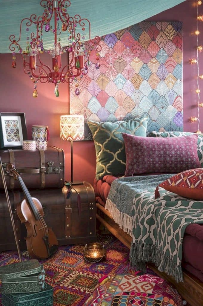 Deep color Boho decor