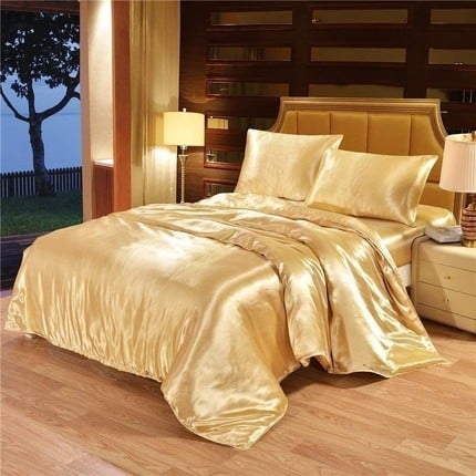 5 piece satin silk comforter set