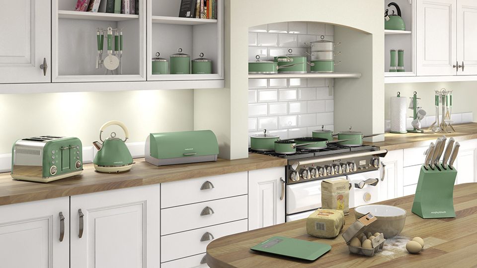  Sage green kitchenware