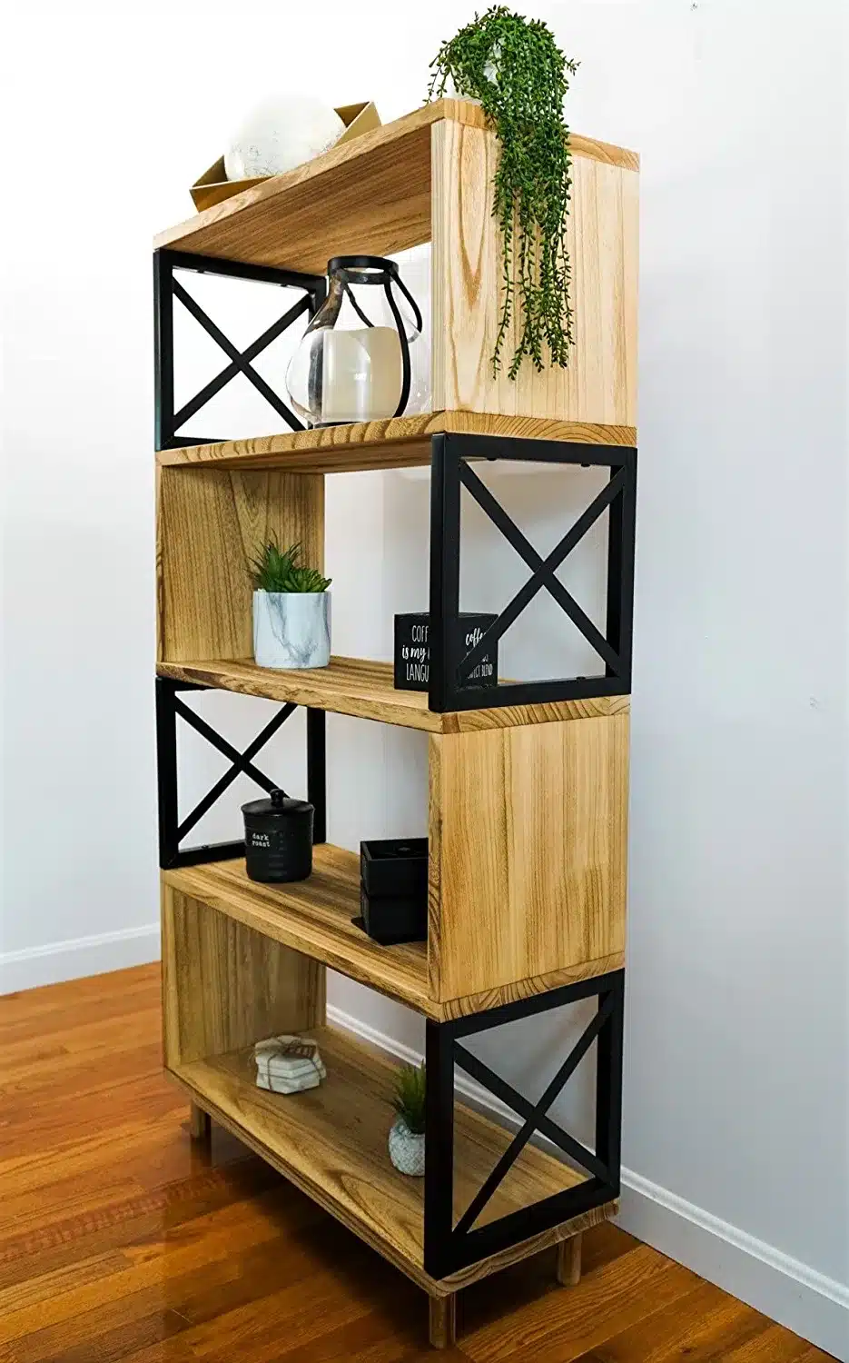 5-Tier Rustic Farmhouse Bookcase