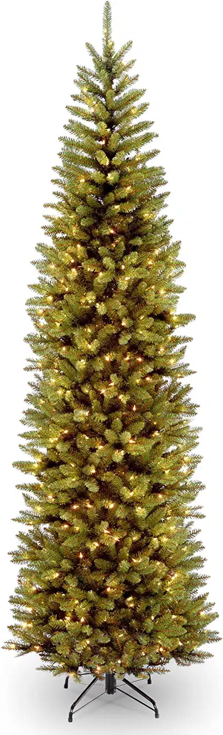 National Tree Company Artificial Pre-Lit Slim Christmas Tree