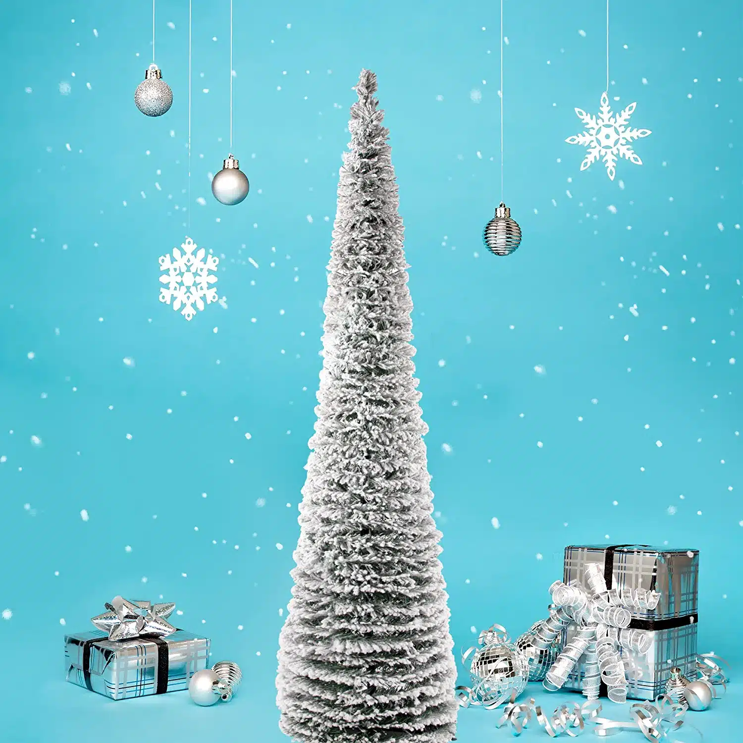 DOYOLLA Snow Flocked Christmas Tree 5ft