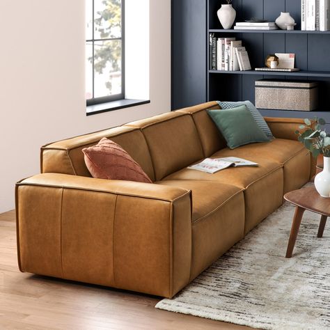 Castlery Jonathan Leather Extended Sofa