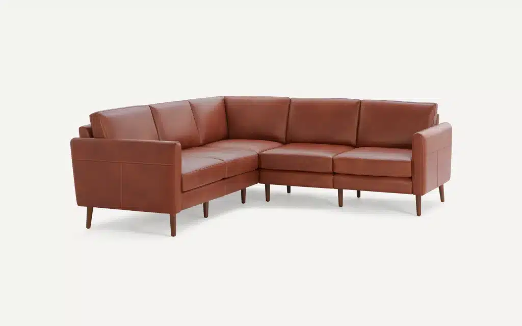 Burrow Nomad Leather 5-Seat Corner Sectional