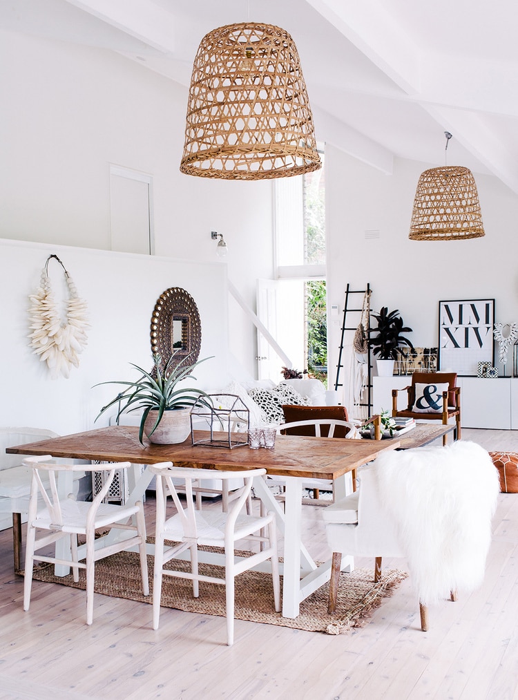 Coastal Boho dining room