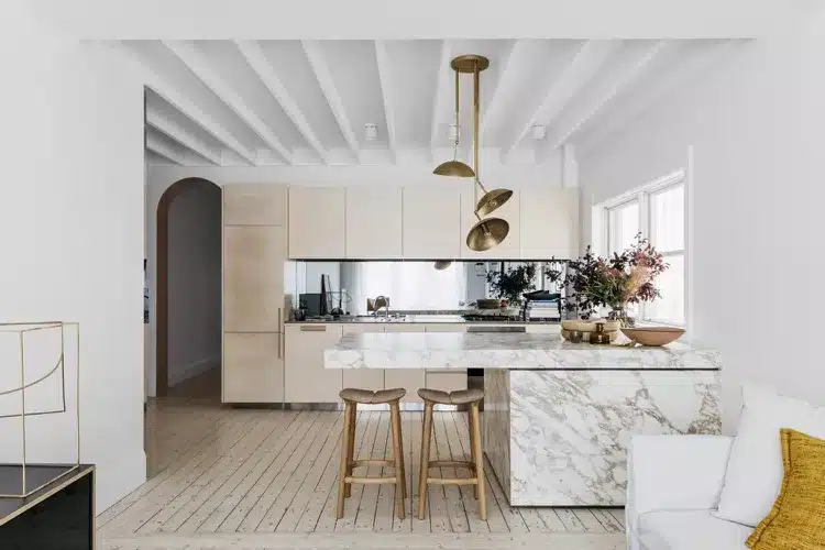 Sandswept Kitchen with a Glamorous Coastal Vibe