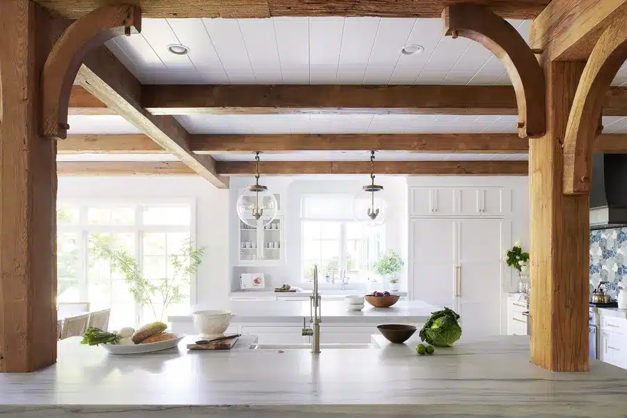 Glenna Stone Beam Kitchen