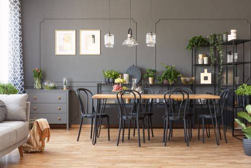 Industrial Boho dining room