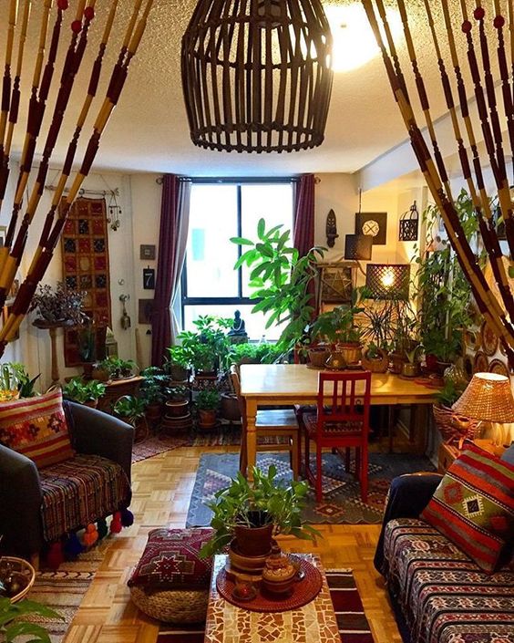 Jungle Boho dining room