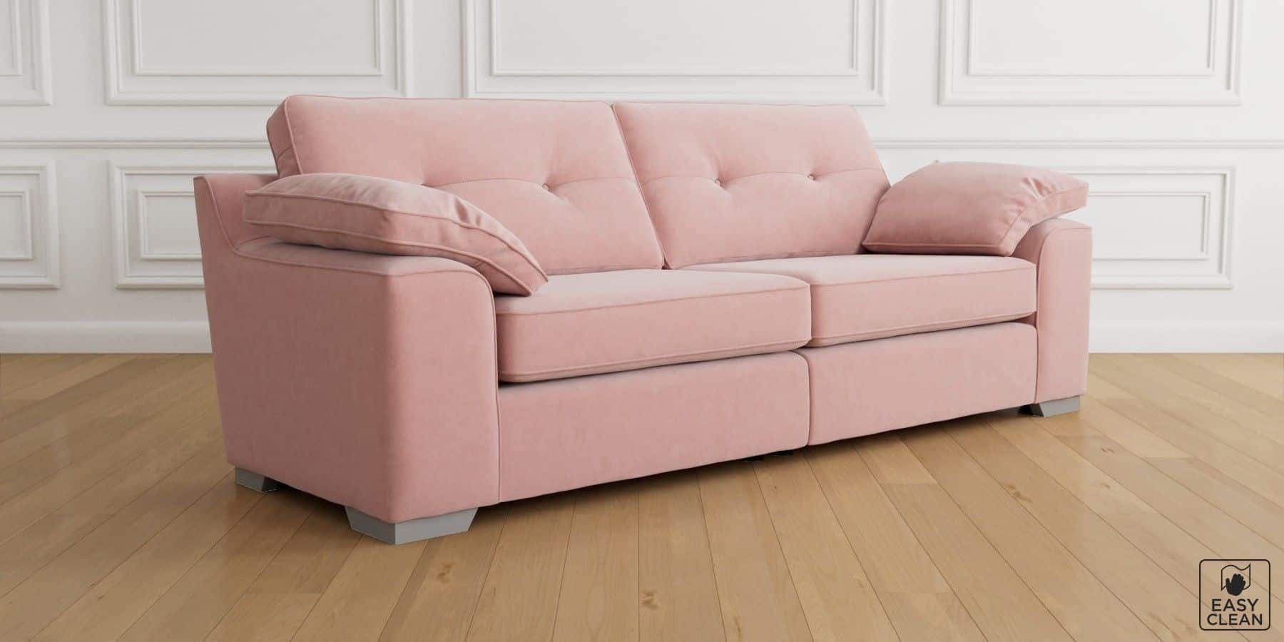 Baby pink couch best sale