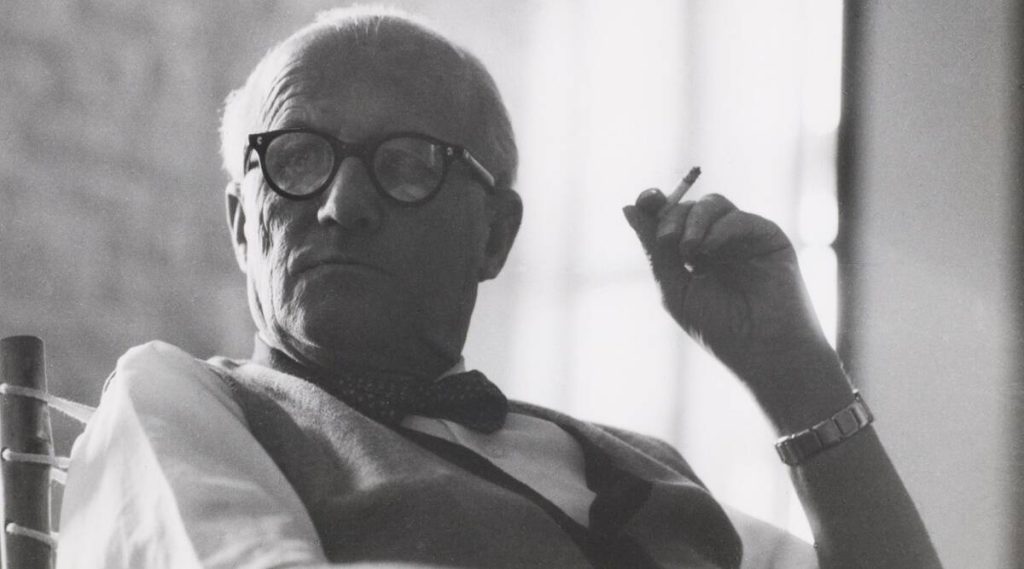 Pierre jeanneret in his office at the Panjab University