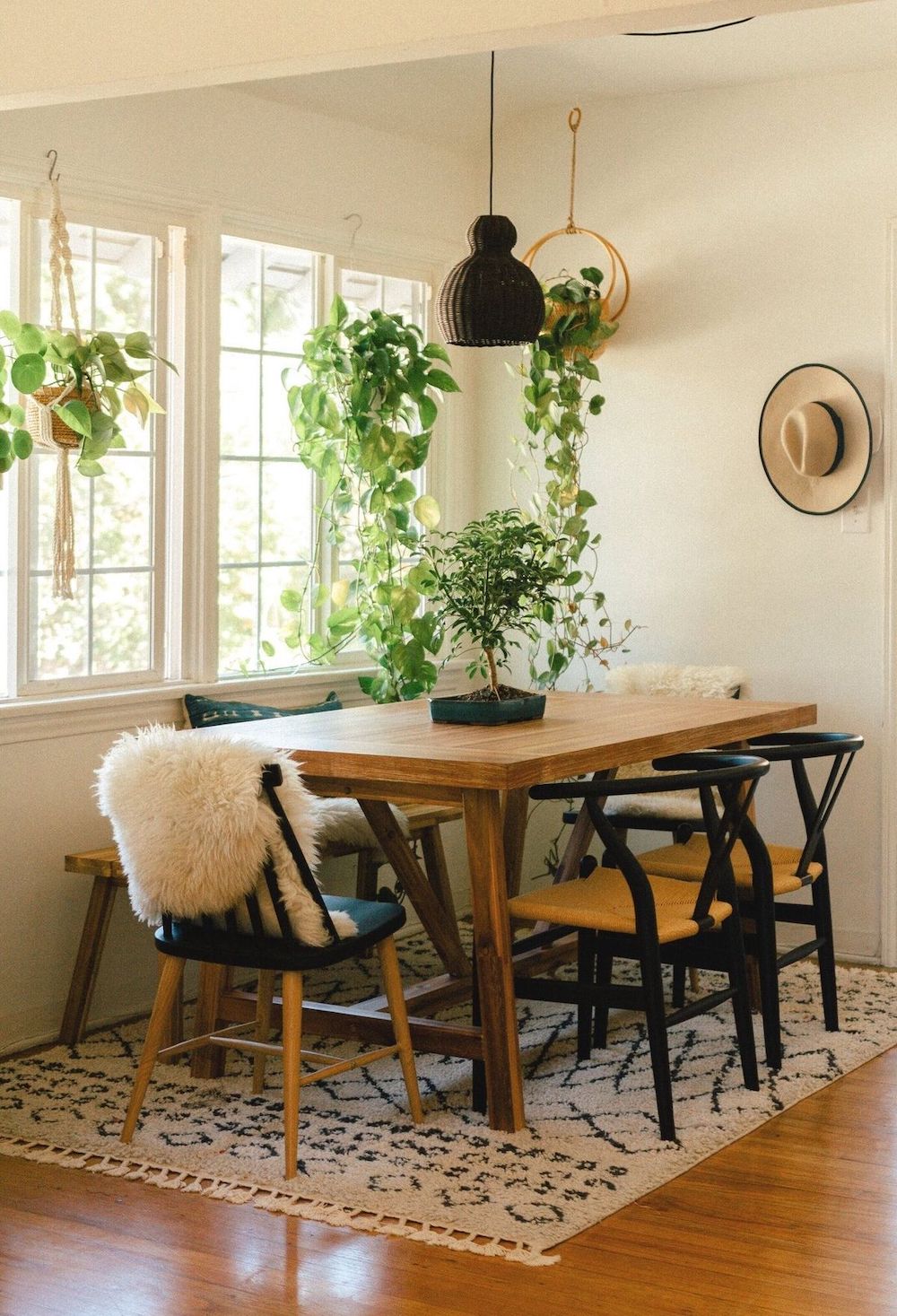 Transitional Boho dining room