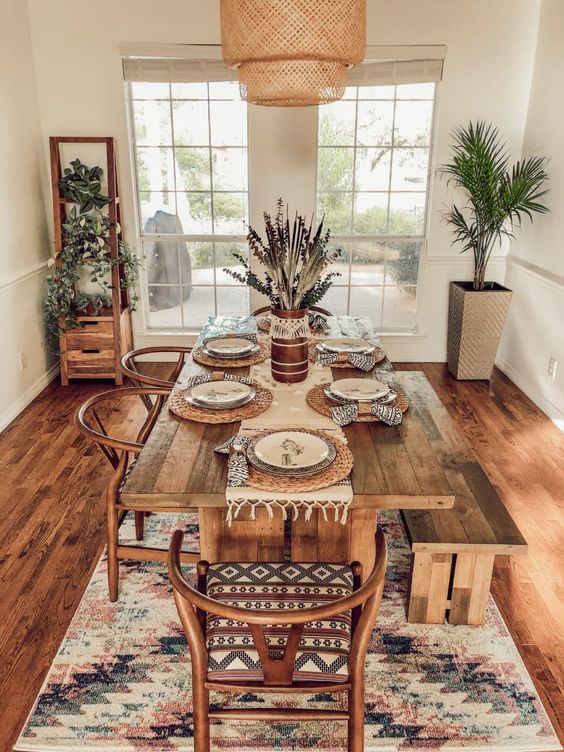 Western Boho dining room