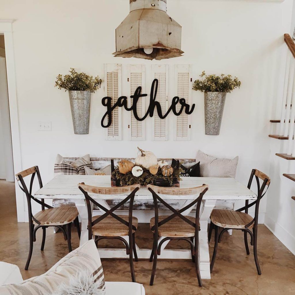 farmhouse style decor with farmhouse dining table