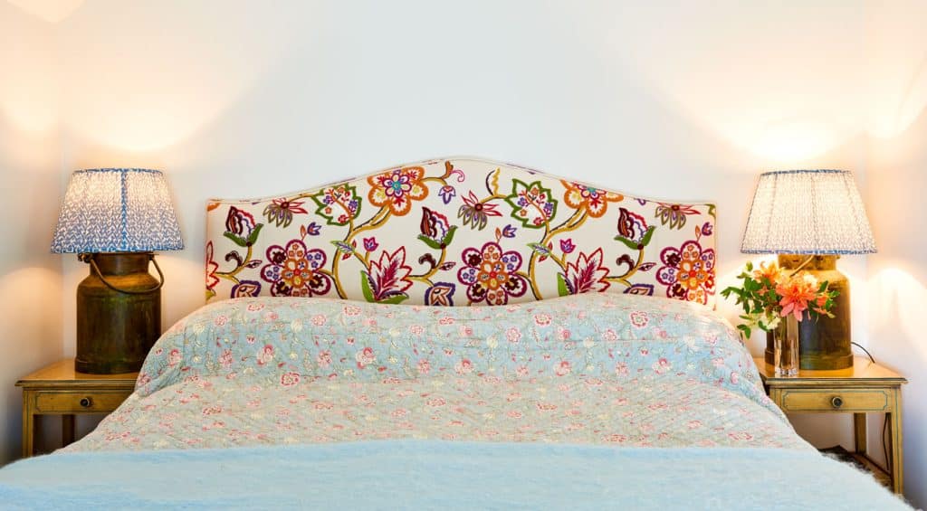 floral upholstery headboard