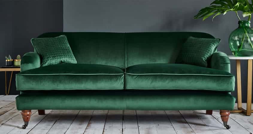 green sofa