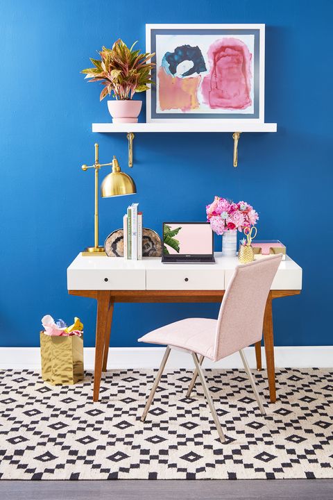 home office ideas vibrant walls