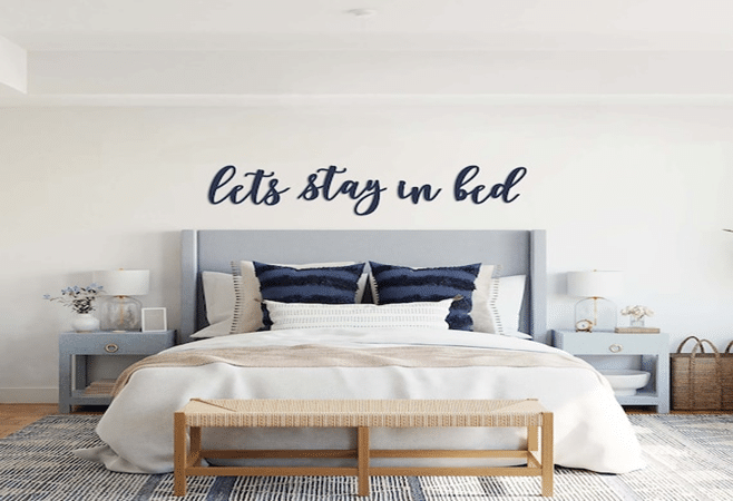 cursive sign wall decor 