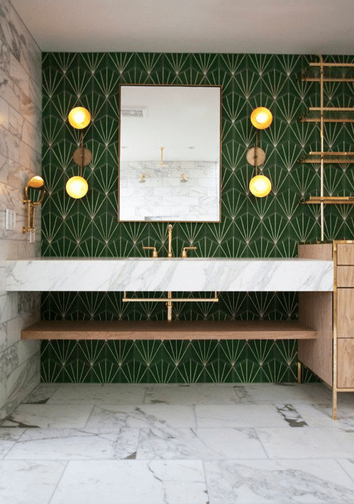 Dark Green and Gorgeous tiles 