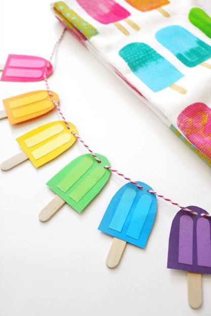 DIY Popsicle Garland