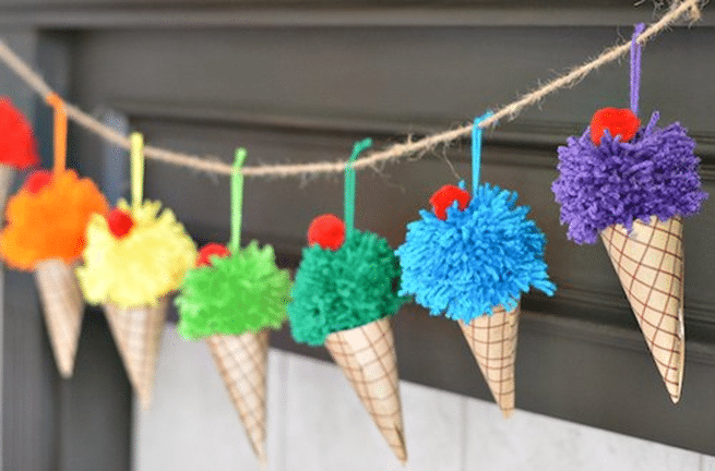 DIY Ice Cream Cone Garland