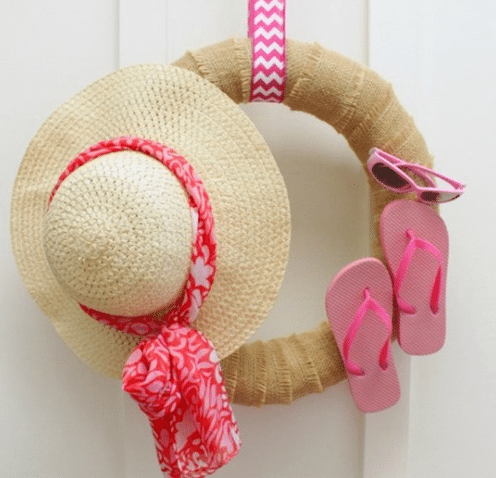 DIY gear summer wreath