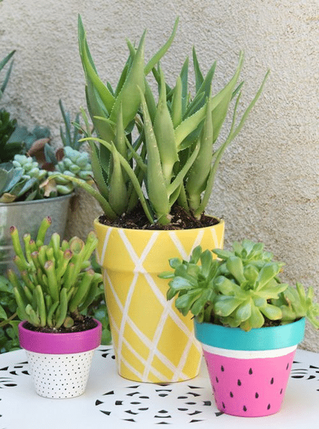 DIY Painted planters