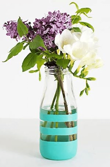 DIY Striped Summer Vases