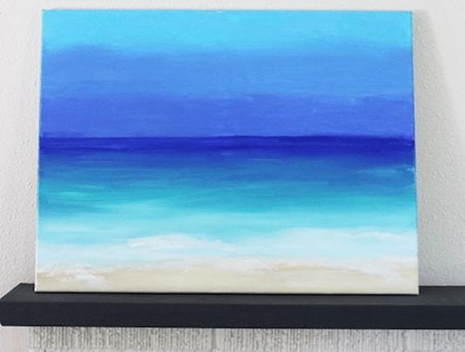 DIY Ocean Painting Home Décor