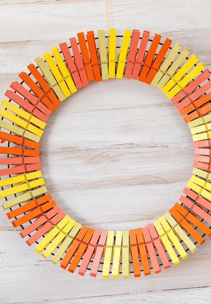 clothespin wreath