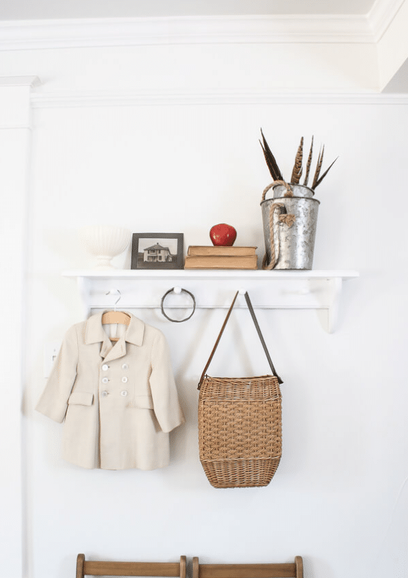 Entryway With Wooden Seating and Storage