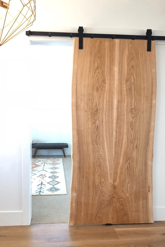 Raw Live Edge Wood Door