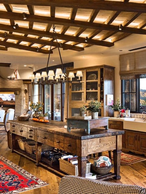 kitchen island reclaimed wood