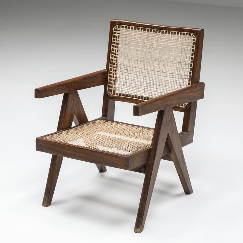 pierre jeanneret easy chair chandigarh 1965-1967