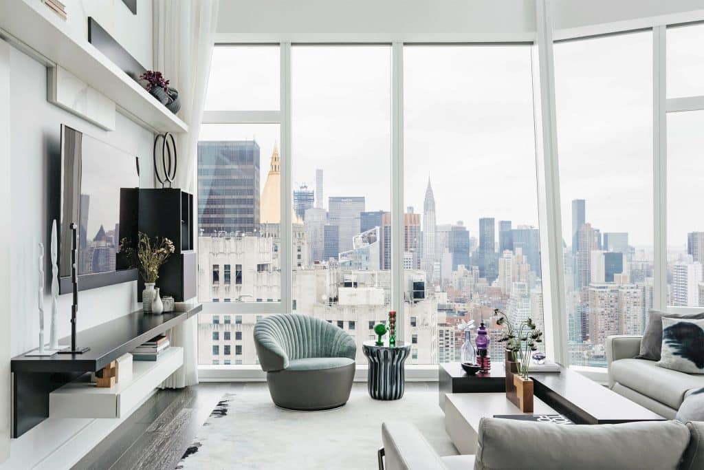 white living room