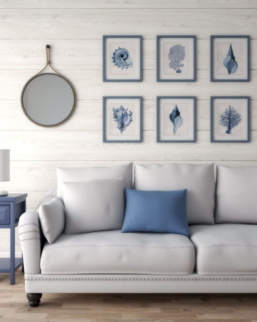 Living room Coastal wall decor