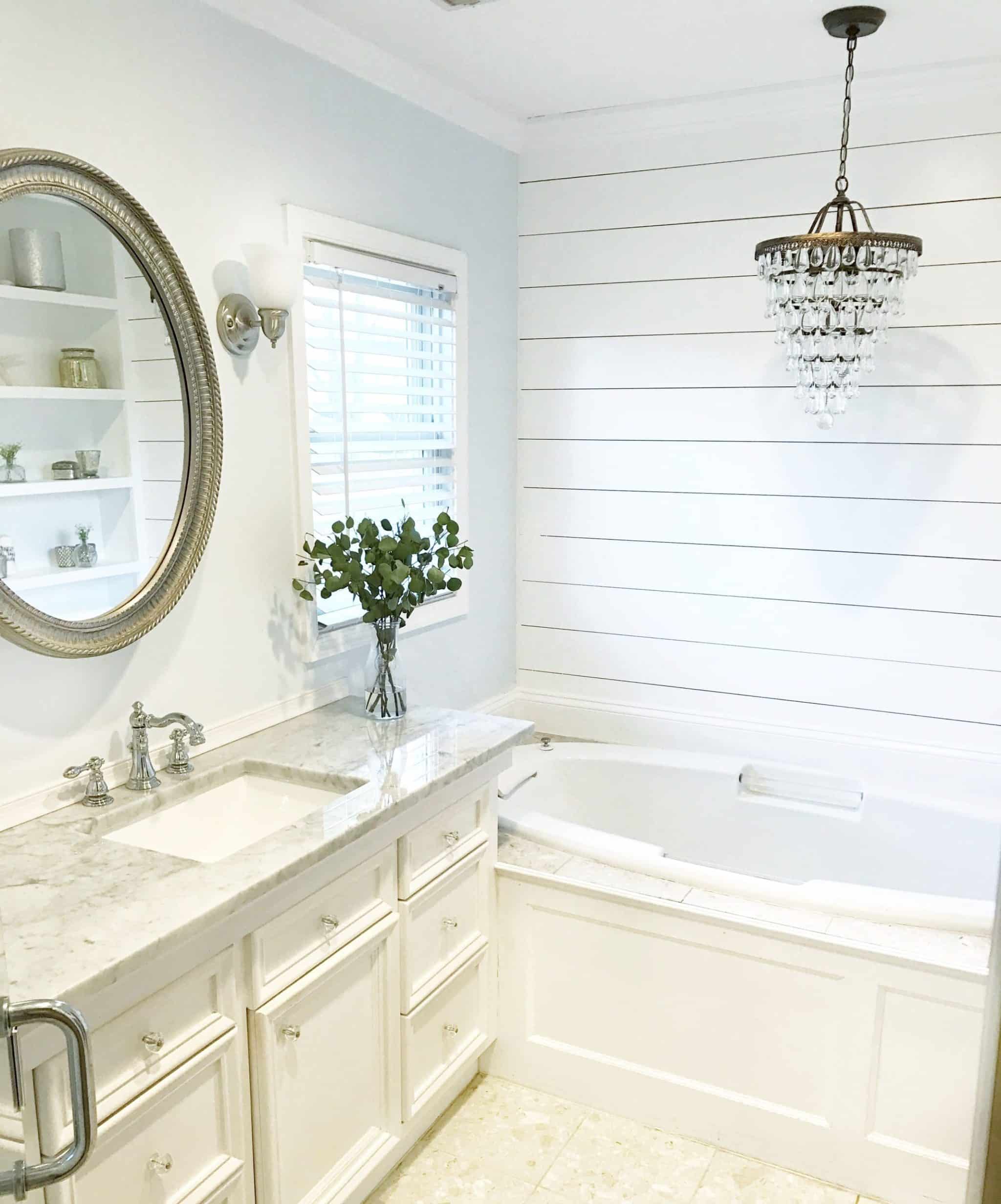 White Shiplap Bathroom