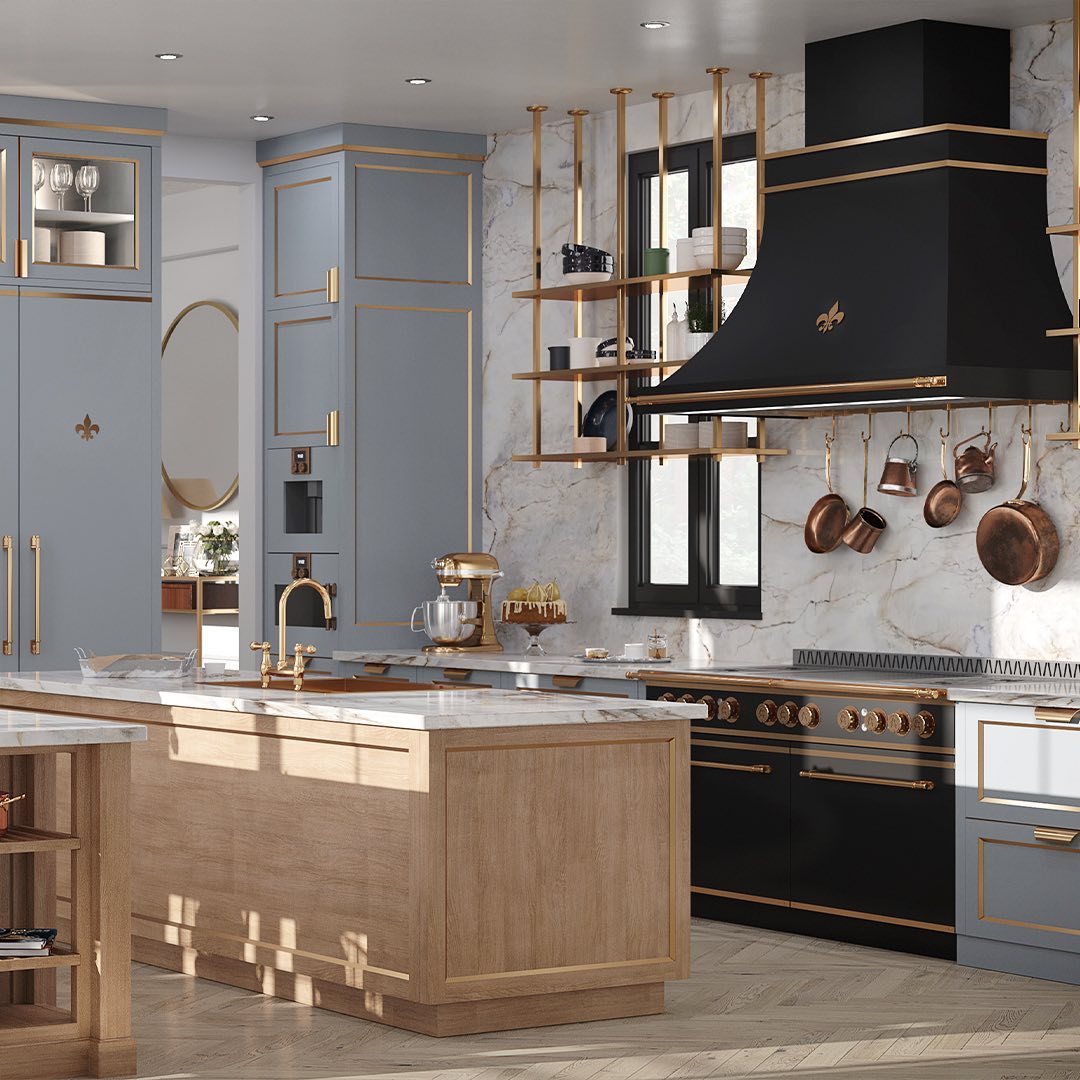 Wooden Kitchen Islands in Parisian Kitchens