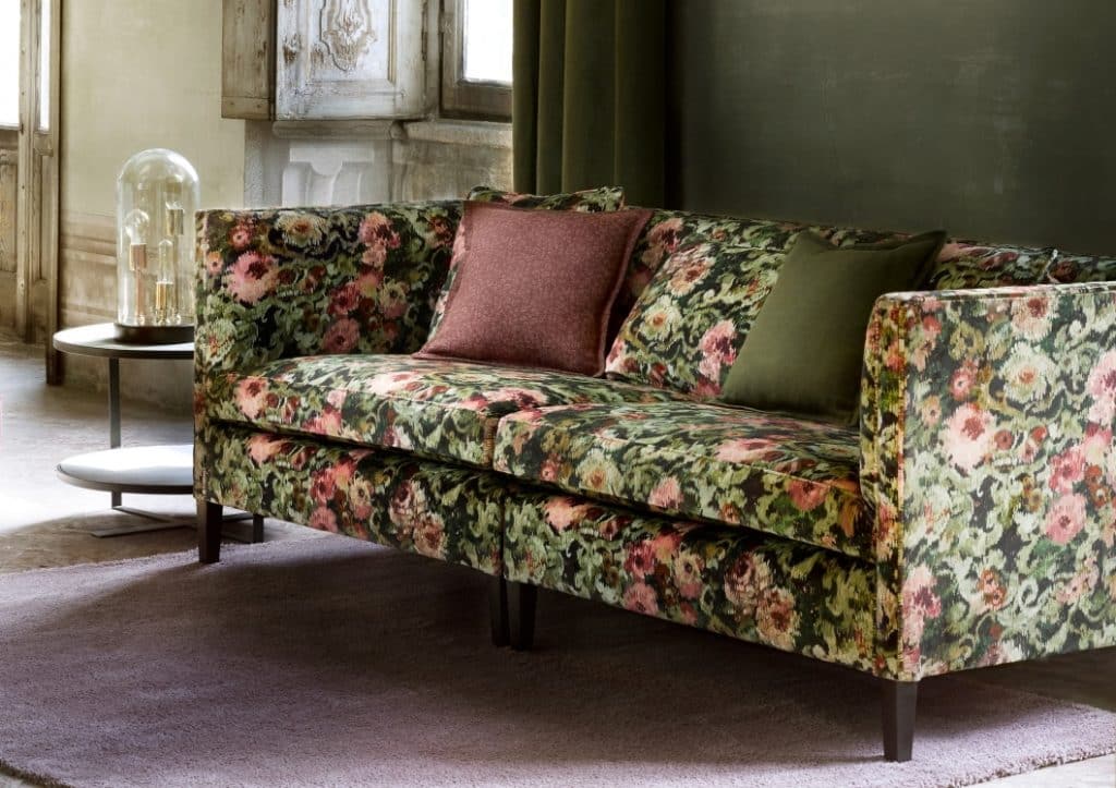 Chinese Pattern Floral Sofa