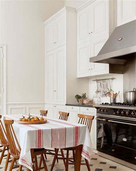 Dining table as kitchen island